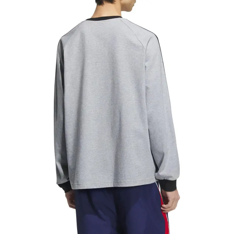Adidas Originals Classics 3 Stripes T Shirt Men's Medium Heather Gray/Black-3