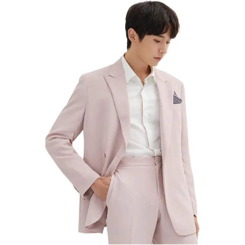 ZIOZIA Business Suit Men's Pink-5