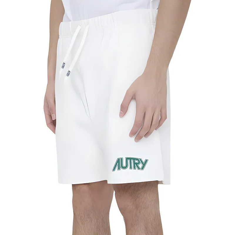 AUTRY Logo Stamp Drawstring Track Shorts-3