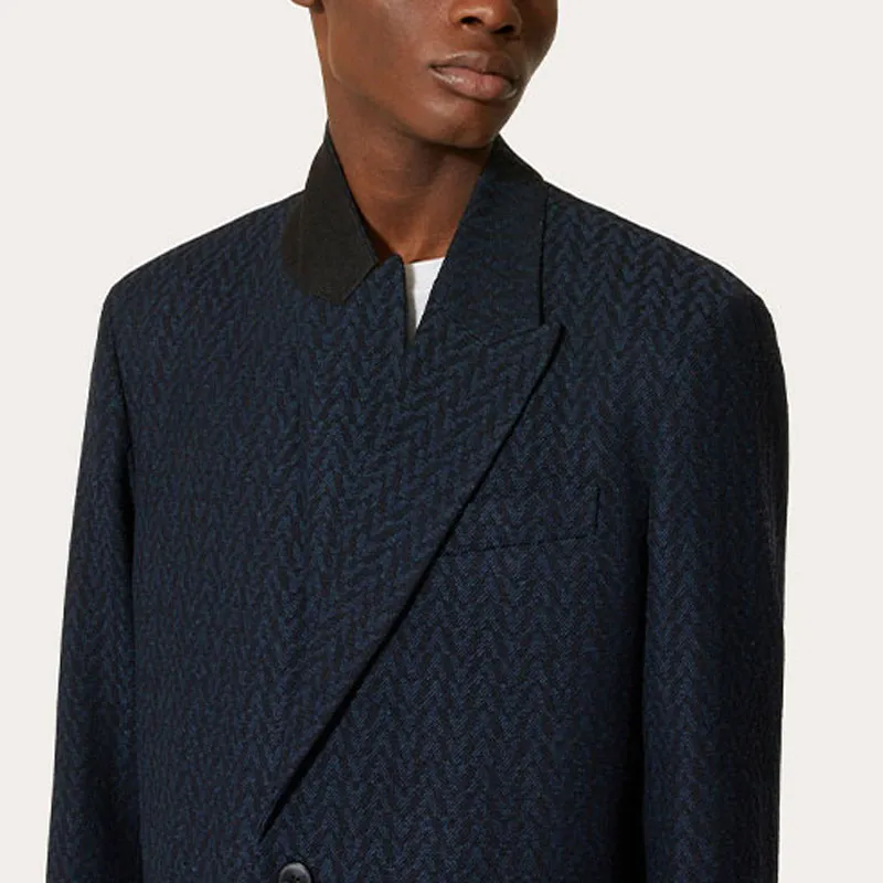 Valentino Optical Motif Detailed Jacket-4