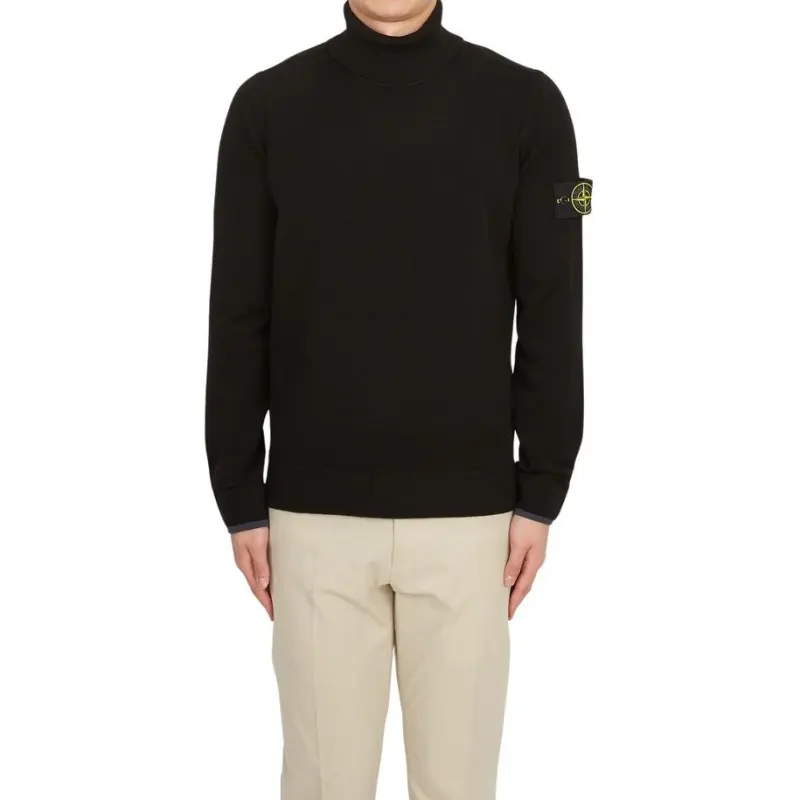 STONE ISLAND Compass Patch Turtleneck Jumper-4