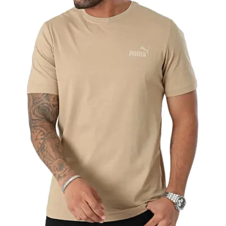 PUMA T Shirts Men Beige-3