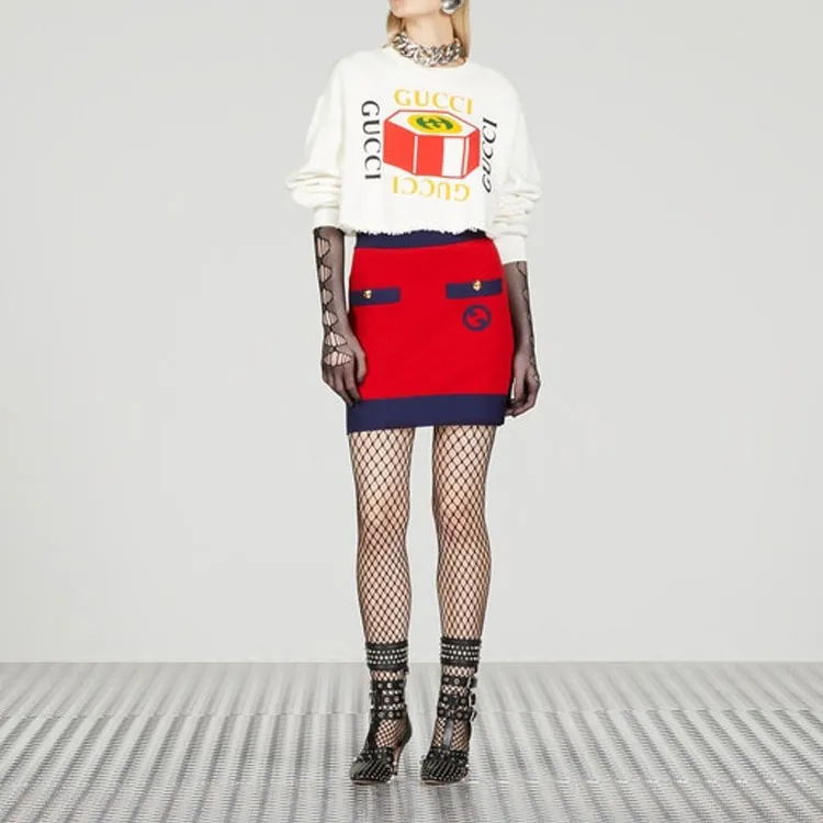 GUCCI Crop Tops Women's White-1
