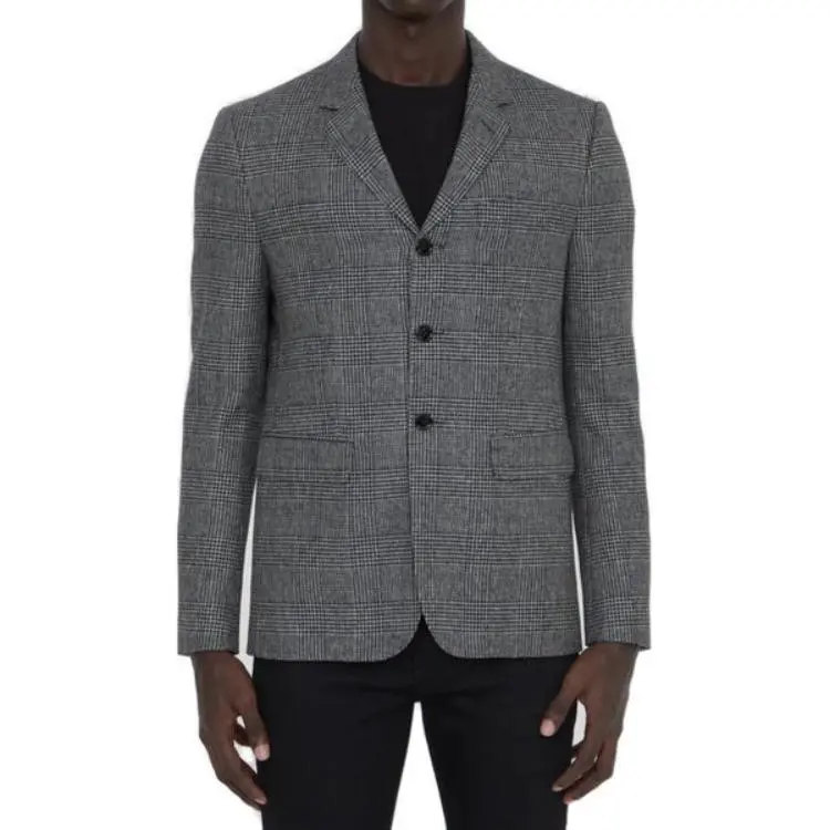 CELINE Mods Jacket In Prince Of Wales Wool-2