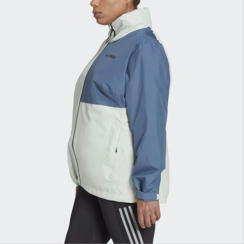 Adidas TERREX MULTI RAIN.RDY Jackets Coats Women's Linen Green/Magic Steel-3