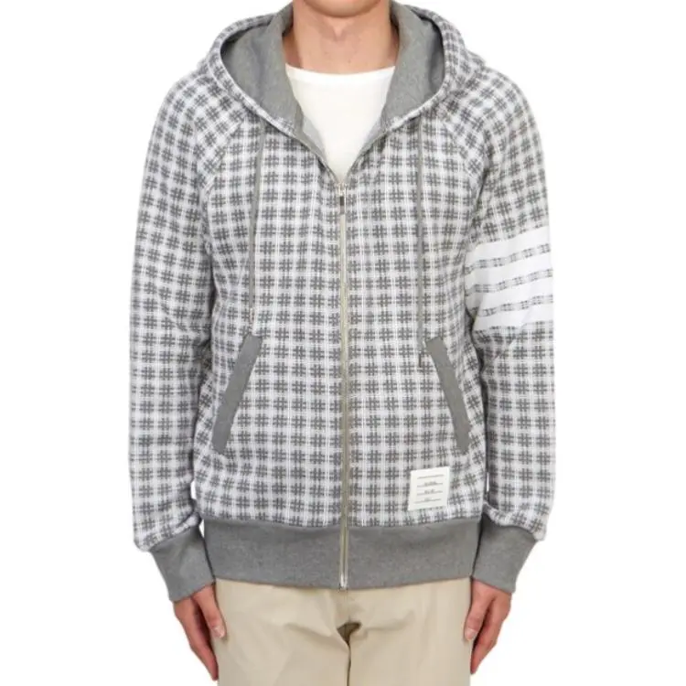 THOM BROWNE Checkered Zip Up Jacket-3