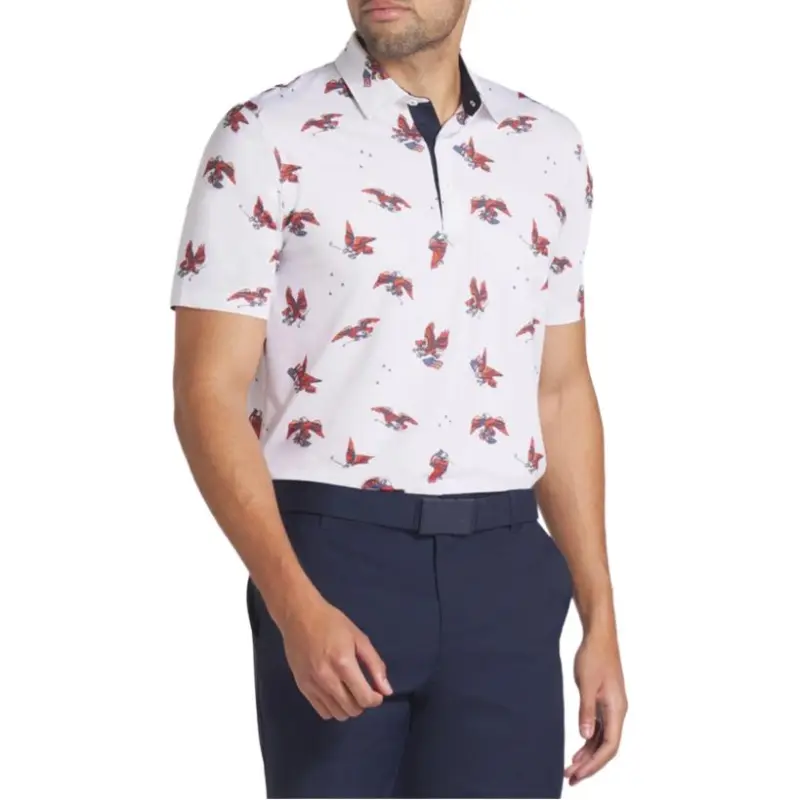 PUMA Golf PUMA X VOLITION Flying Eagles Polo Shirt Men's White Light-2