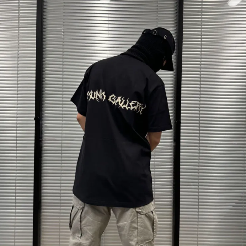 SKUNK GALLERY Short Sleeved T Shirts Unisex Black-5