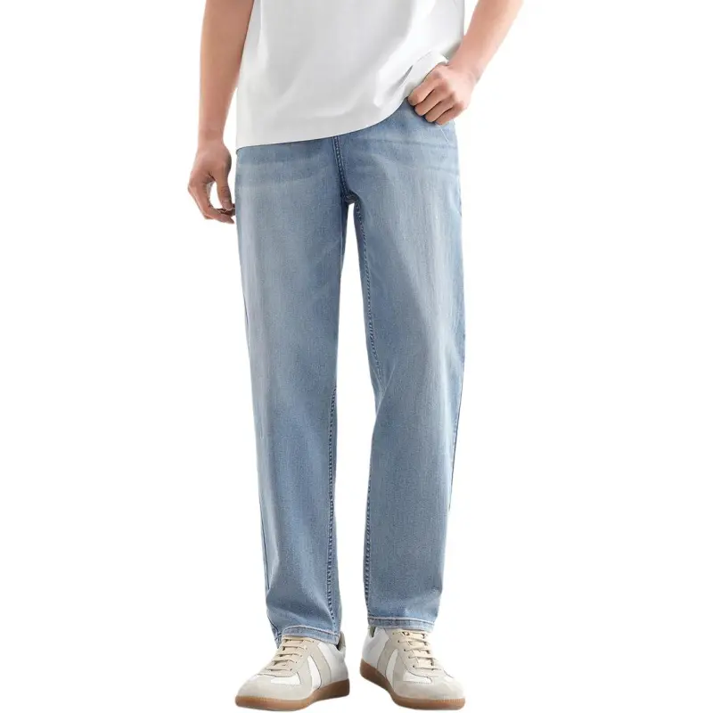 PEACEBIRD MEN Jeans Men's Denim Medium Blue 1-2