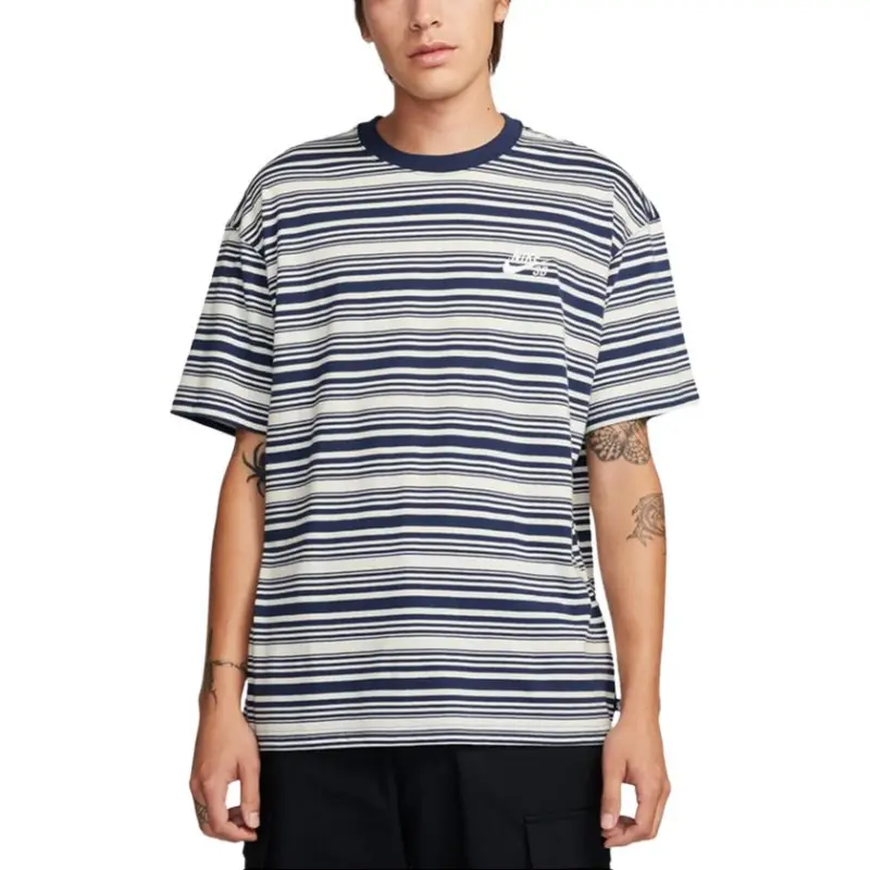 Nike T Shirts Men White Blue-4
