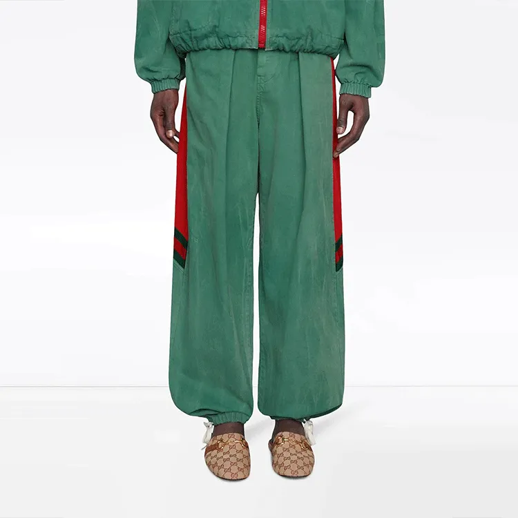 GUCCI Knitted Sports Pants Men's Green-2