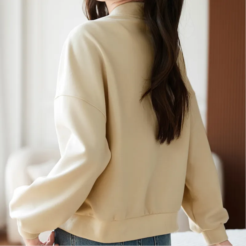 Mo Han Yi Mei Baseball Jacket Women's Ecru-2