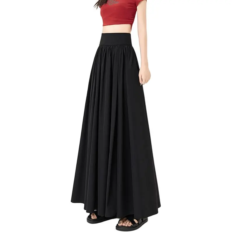Flowers In Water Casual Long Skirt Women's-1