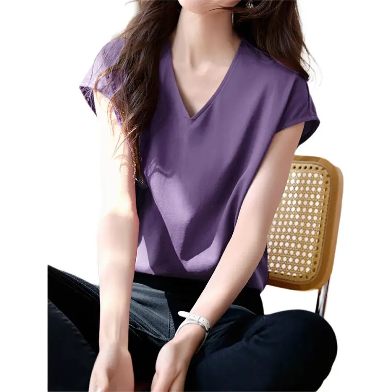 Mo Han Yi Mei T Shirt Women's Purple-1