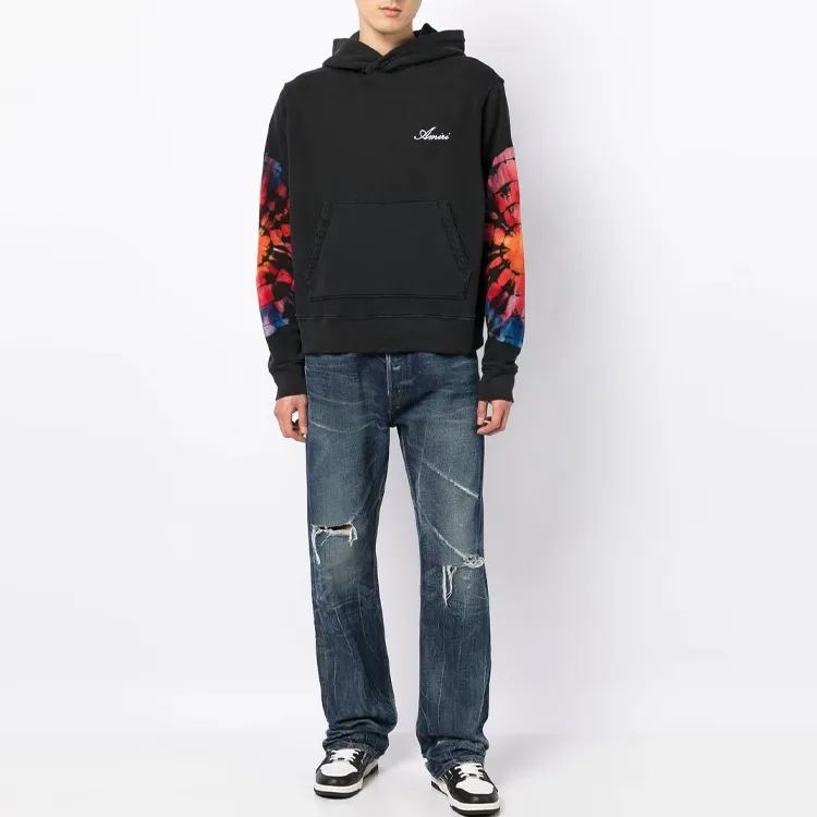 AMIRI Tie Dye Logo Embroidered Hoodie-1