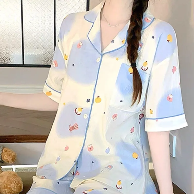 WANANNI Pajama Set Women's Sky Blue-7