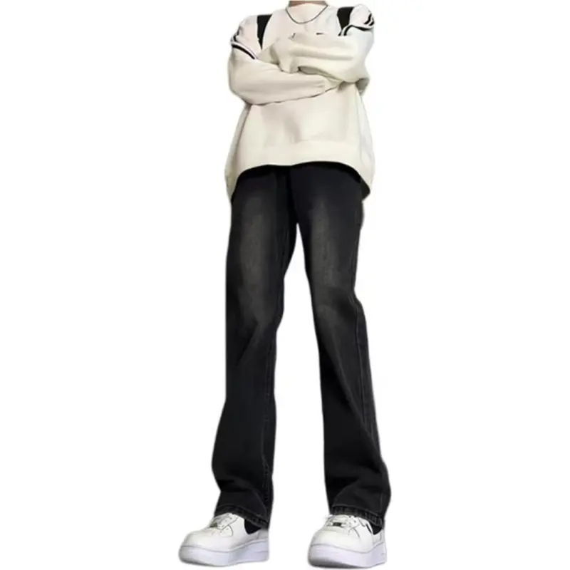 VIPGOOSE Jeans Unisex Classic Black-23