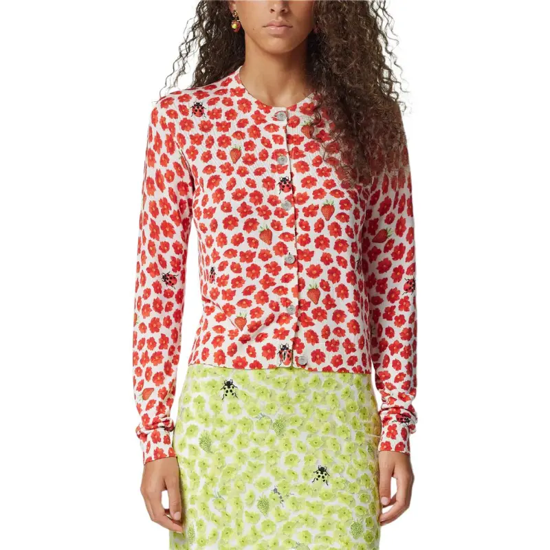 VERSACE Floral Printed Button Up Cardigan-2