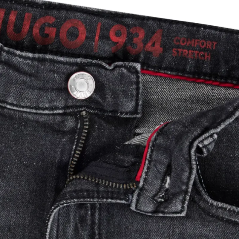 HUGO BOSS Slim Fit Jeans In Black Stretch Denim Jeans Women's Black-4