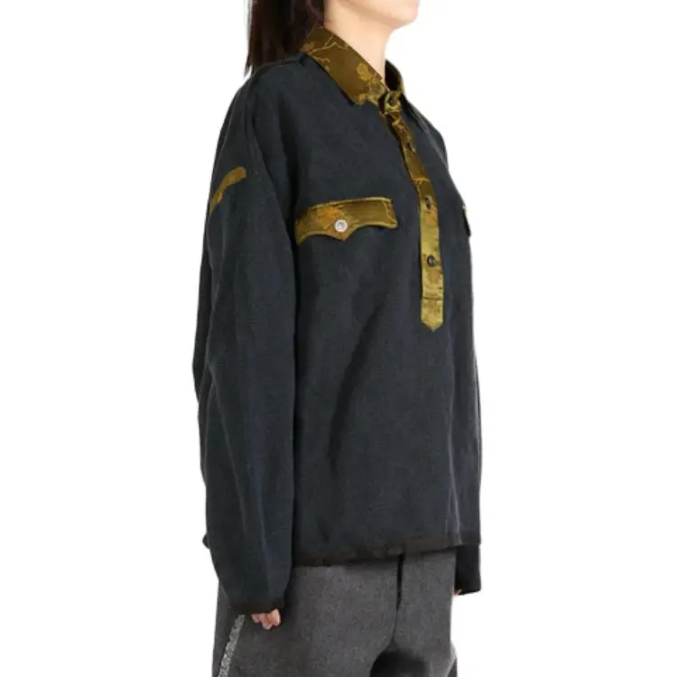 COMMUNS Garuda Textured Front button Shirt-2