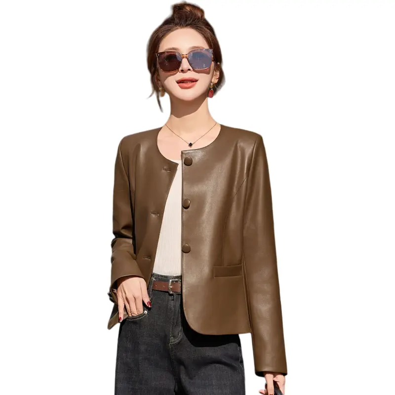 Yi Mengyuan Leather Jacket Women's-2