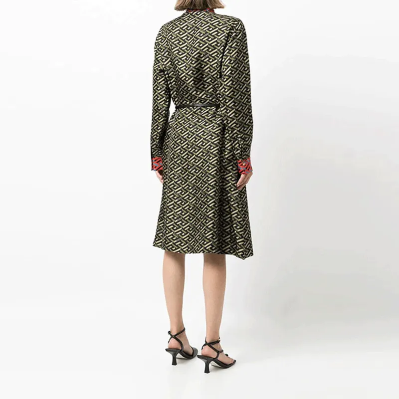 VERSACE Long-Sleeved Dresses Women's Green-2