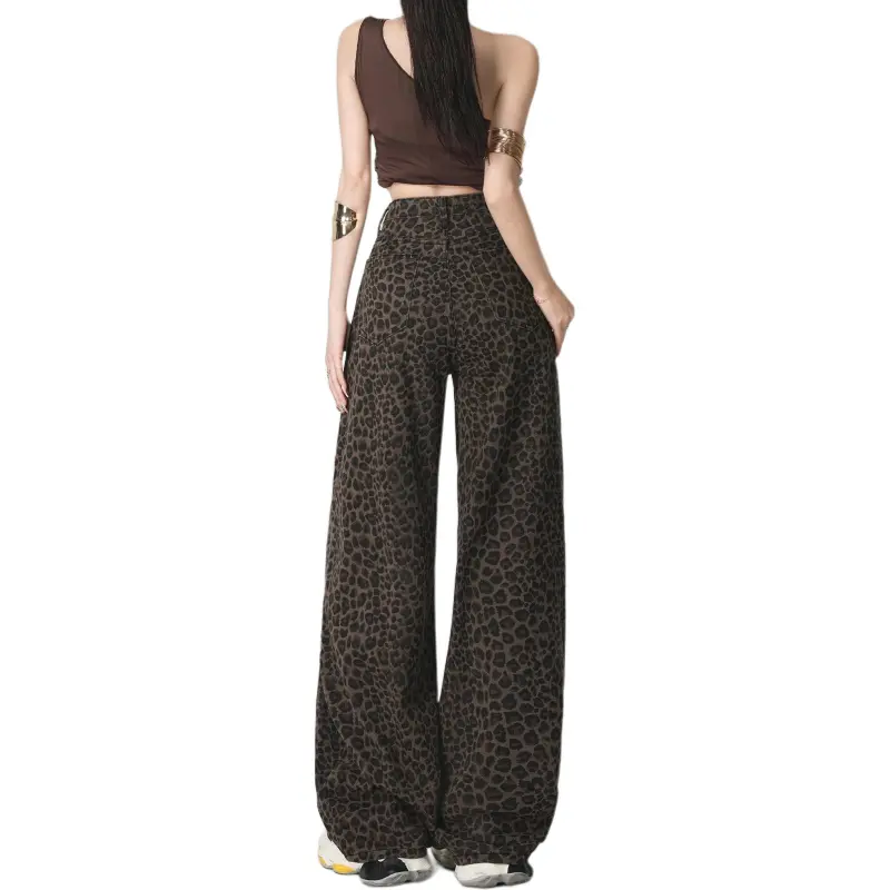 Wen Shan Jeans Women's Leopard Print-1