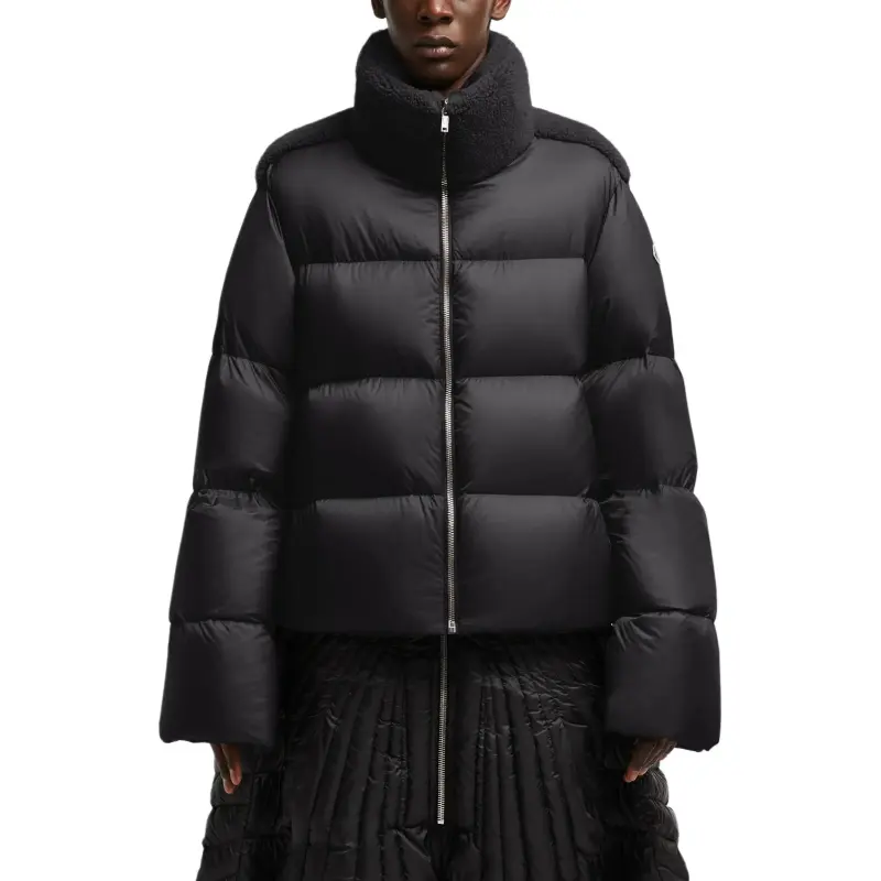 Rick Owens X MONCLER GENIUS RICK OWENS Co brand Down Jackets Unisex Black-3