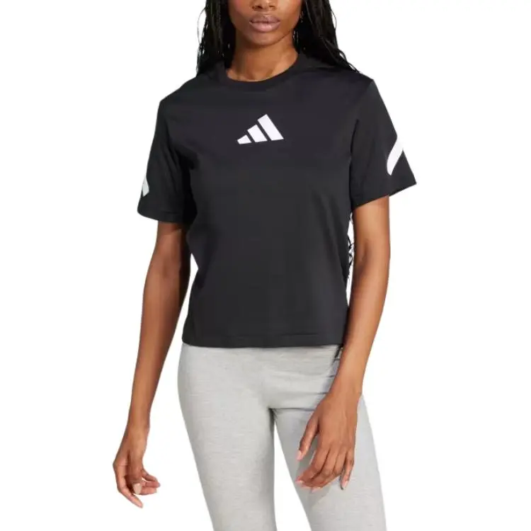 Adidas Women's Z.N.E. T Shirt Black/White-2