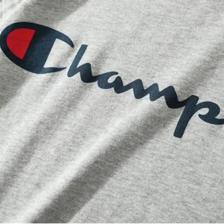 Champion T Shirt US Version Unisex Light Gray-2