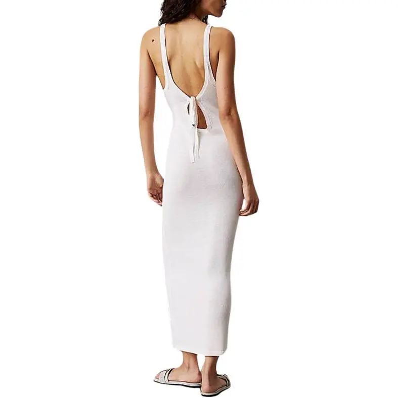 CALVIN KLEIN Sleeveless Dress Women's White-1