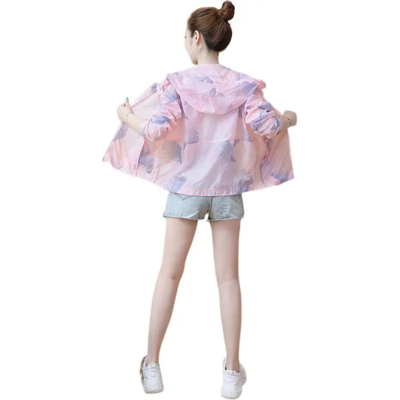 Flowers In Water Cropped Coat Women's-3