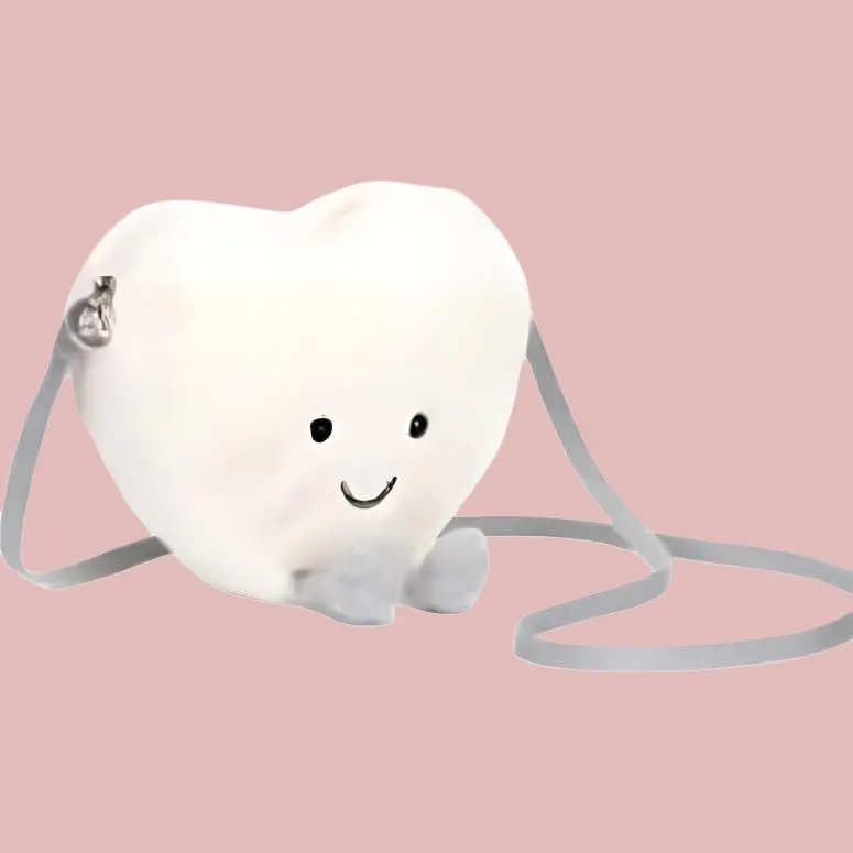 JELLYCAT Amuseables Cream Heart Bag Plush Toy-1
