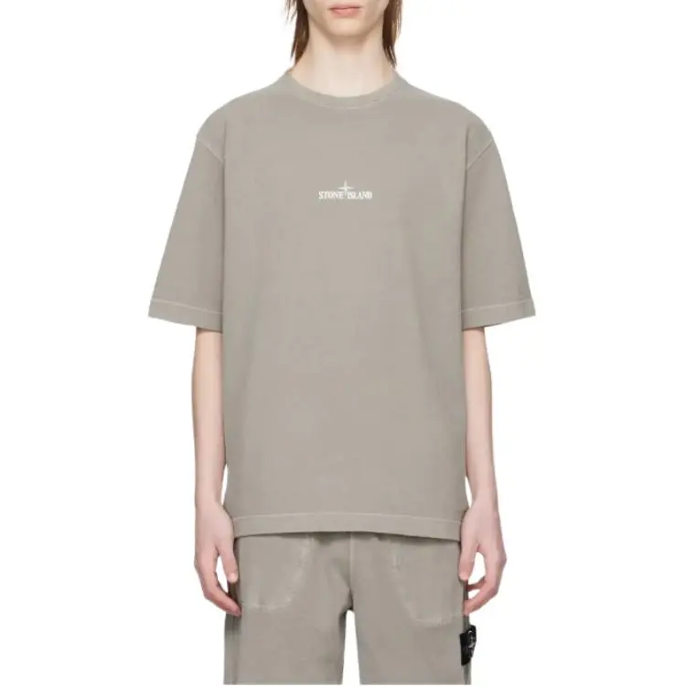 STONE ISLAND Logo print T shirt-3