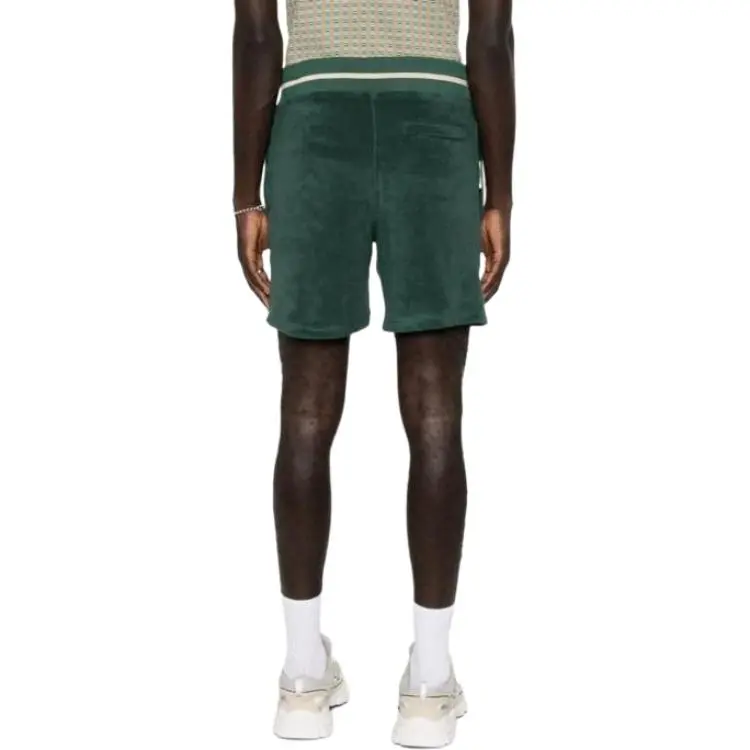 AUTRY Logo Embroidered Drawstring Shorts-2