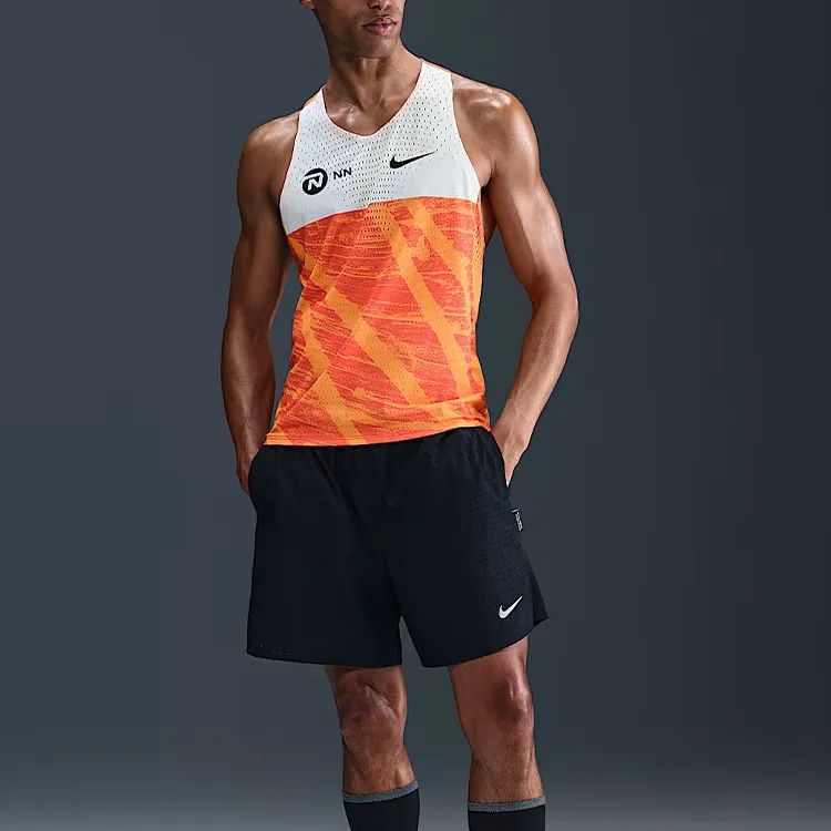 Nike AEROSWIFTDri FIT ADV Tank Top Men's Team Orange/White/Black-1