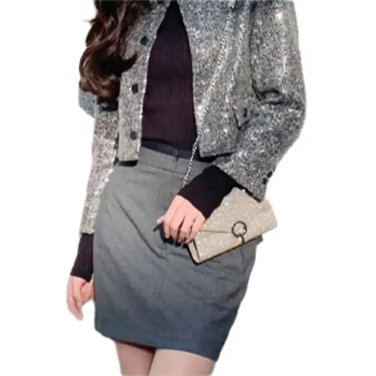 Sandro Sequinned Cropped Jacket-1