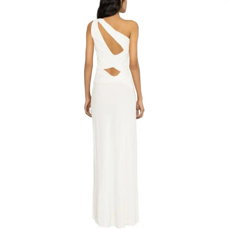 ALBERTA FERRETTI Ruched One-Shoulder Dress-4