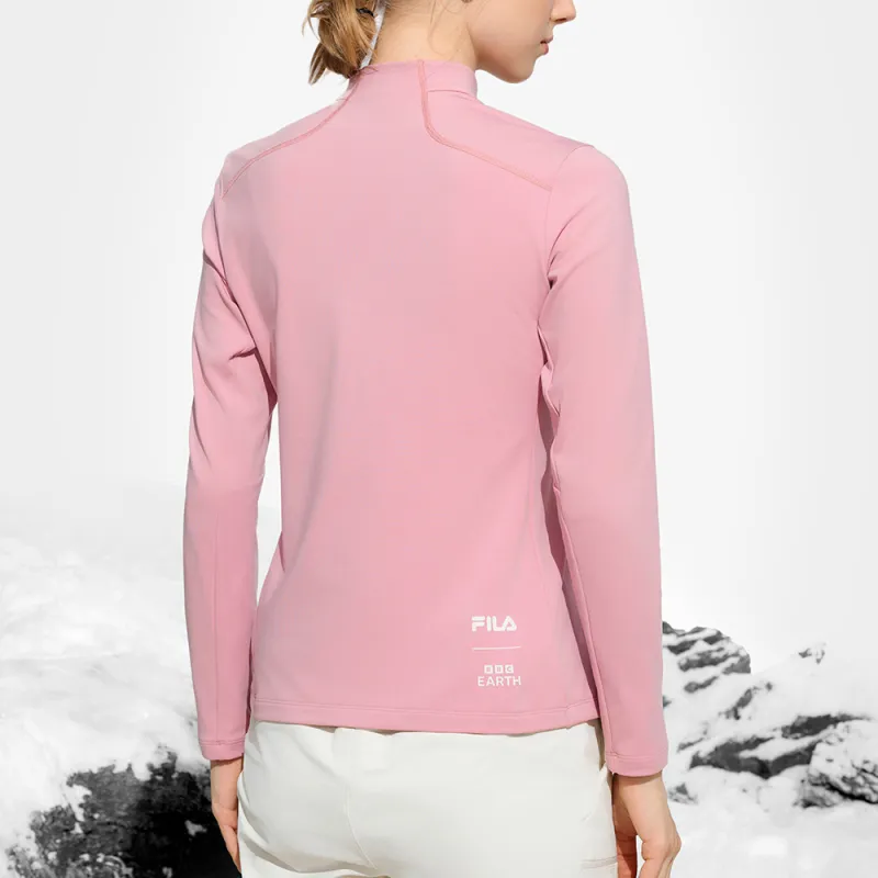 FILA x BBC EARTH Regular T Shirt Women's Purple Mulberry Pink-3