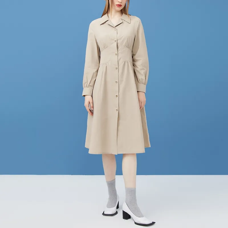 ONLY Long Sleeved Dresses Women's A45 Almond Milk ALMOND MILK-4