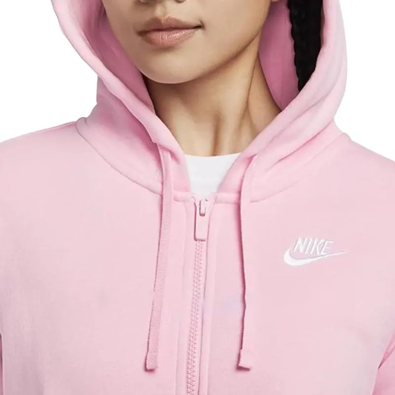 Nike Sportswear Club Fleece Women's Full-Zip Hoodie Pink-3