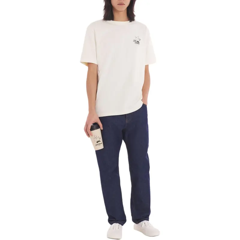 Maison Kitsune SS24 T Shirt Unisex Cassava-4