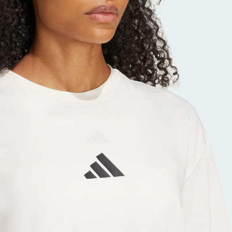 Adidas T Shirt Women's Pink White-5