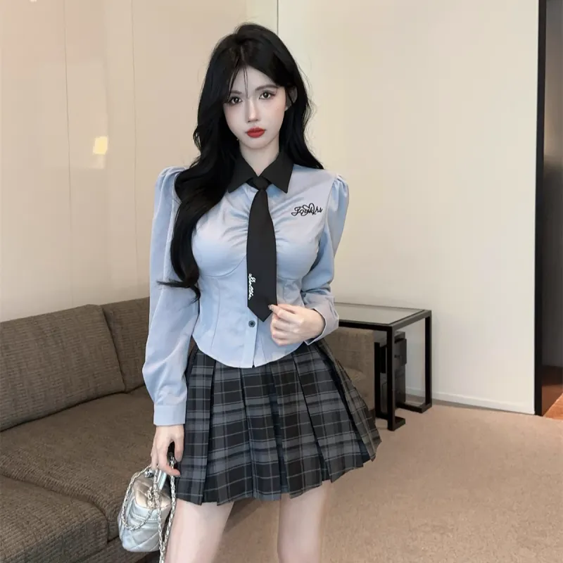 Qiuerle Two Piece Skirt Sets Women's-2