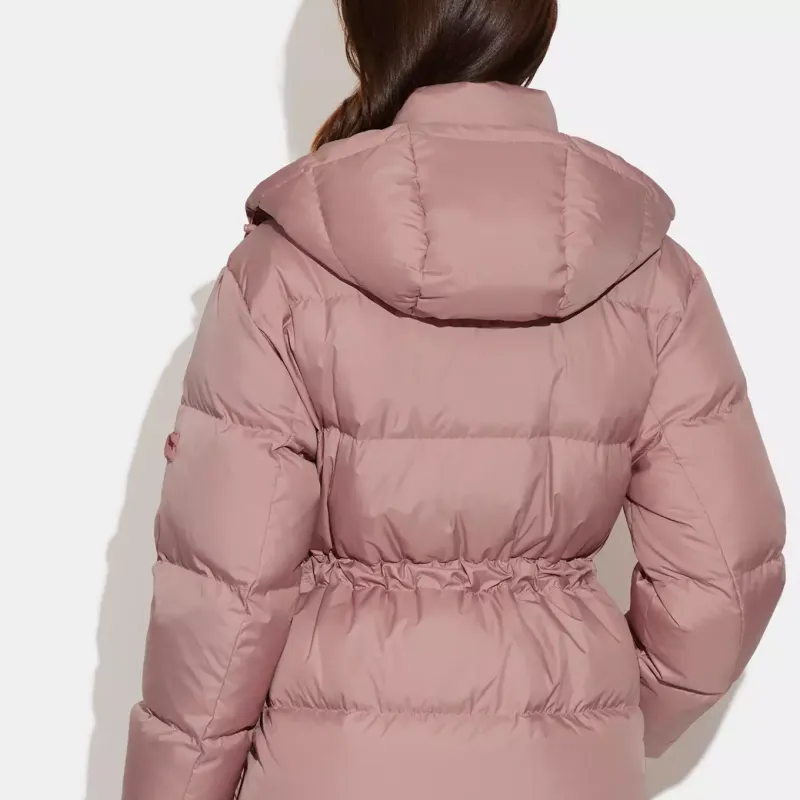 COACH SS23 Puffer Jacket Women's Pink-4