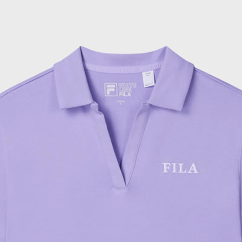 FILA Polo Shirt Women's Milk Taro Purple-2