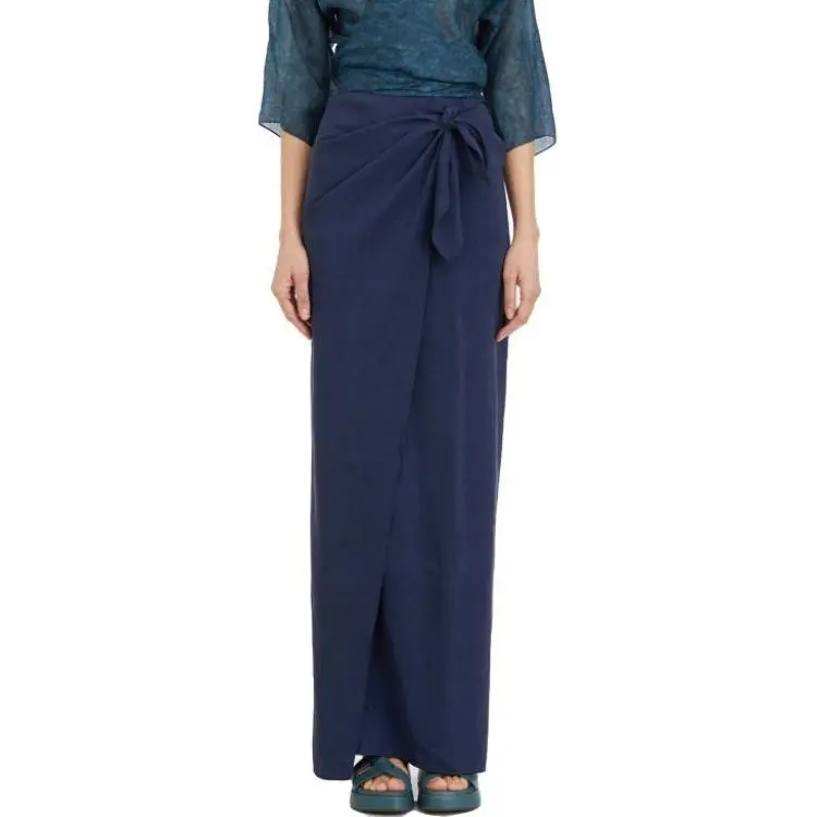 CORTANA Casual Long Skirt Women's Blue-1