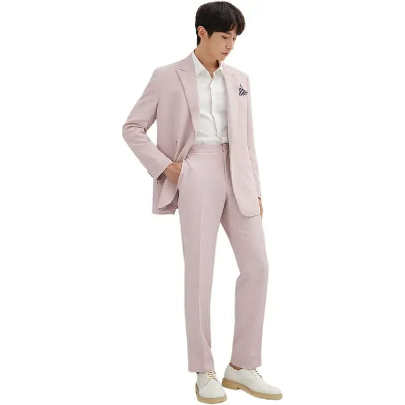 ZIOZIA Business Suit Men's Pink-3