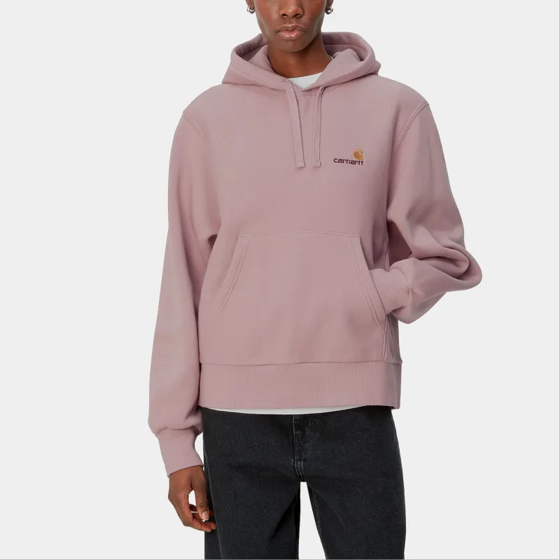 Carhartt WIP SS24 W' Hooded American Script Swea Sweatshirt Women's Pink-4