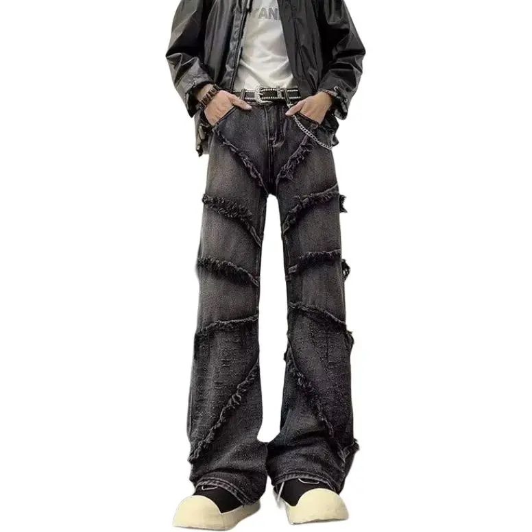 MGXEK Jeans Unisex Black Gray-1